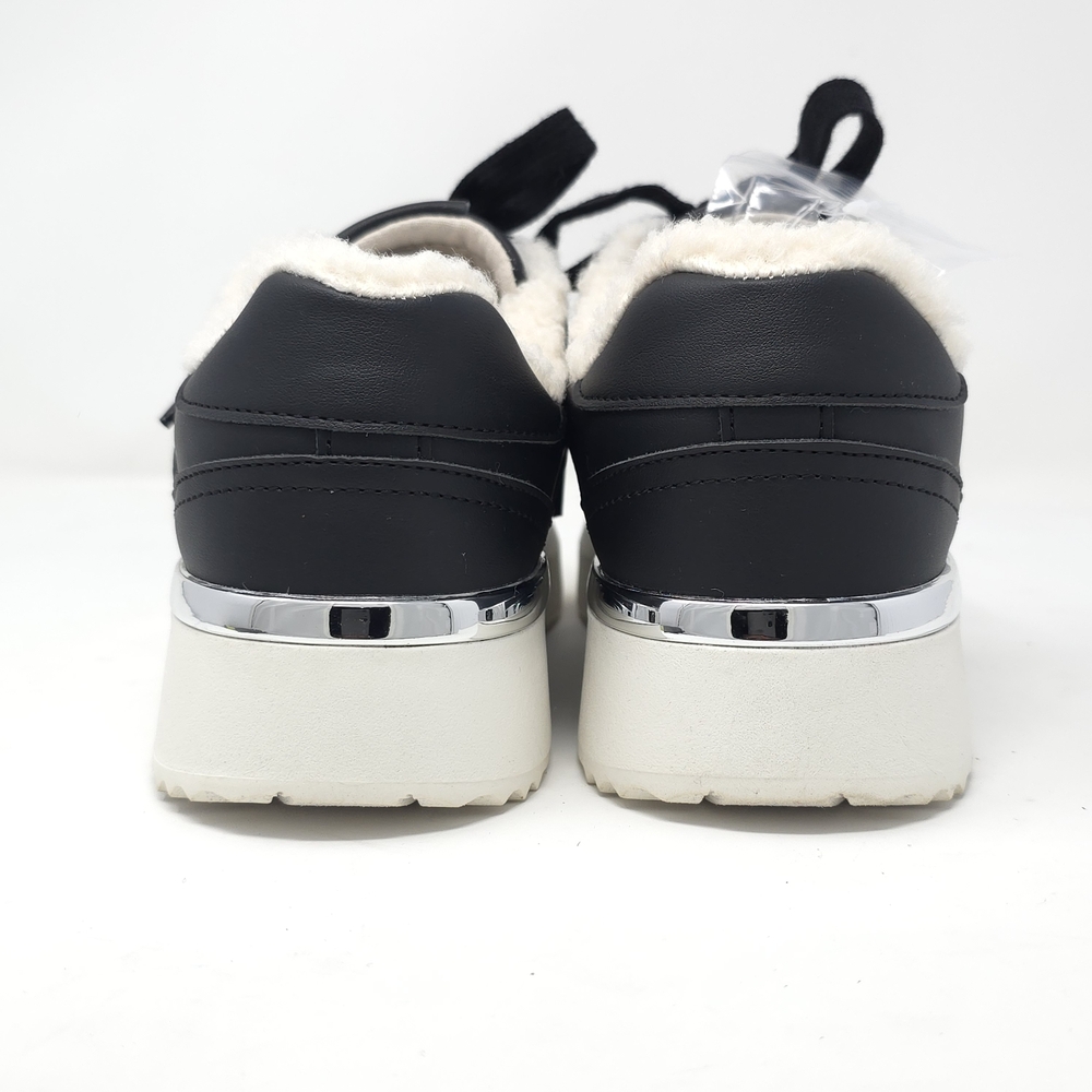 Nine West Black Platform Sneakers with Cream Lined Collar 7M - Picture 6 of 11